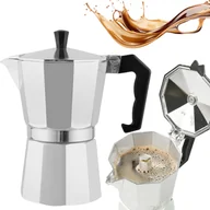 Zaparzacze i kawiarki - Kawiarka Zaparzacz Do Kawy Herbaty Aluminiowa 6 Filiżanek 300Ml Gaz Srebrna - miniaturka - grafika 1