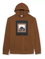 Bluzy męskie - s.Oliver Big Size Bluza męska 2124695, brązowa, 3XL - miniaturka - grafika 1