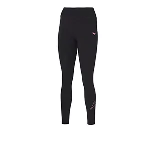 Mizuno Damskie legginsy RB treningowe, czarne/magenta Haze, M - Legginsy - miniaturka - grafika 1