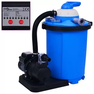 vidaXL Piaskowa pompa filtrująca z zegarem, 550 W, 50 L - Akcesoria do basenów - miniaturka - grafika 1