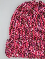 Czapki damskie - Ciepła Czapka Smerfetka Różowy Melanż - miniaturka - grafika 1