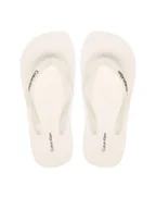 Klapki i japonki damskie - Calvin Klein Japonki Arwa - Metallic Pearlised Flip Flops HW0HW02956 Biały - miniaturka - grafika 1