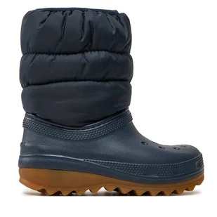 Śniegowce Crocs Crocs Classic Neo Puff Boot K 207684 Niebieski - Buty dla chłopców - miniaturka - grafika 1