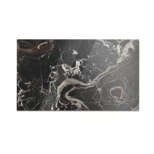 Szklana deska kuchenna HOMEPRINT Czarny marmur dekoracyjny 60x52 cm - Deski do krojenia Szklana deska kuchenna HOMEPRINT Czarny marmur dekoracyjny 60x52 cm - Deski do krojenia - miniaturka - grafika 1