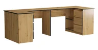 Biurka - Elior Narożne biurko dwuosobowe dąb craft A2-Z35 - miniaturka - grafika 1