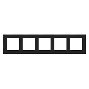 SIMON55 Ramka 5-krotna LINE; Czarny mat - Klawisze i ramki - miniaturka - grafika 1