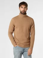 Swetry męskie - Andrew James - Sweter męski z czystego kaszmiru  Six Ply, beżowy|brązowy - miniaturka - grafika 1
