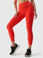 Spodnie sportowe damskie - 4F Legginsy sportowe w kolorze czerwonym - miniaturka - grafika 1