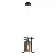 Lampy sufitowe - Italux Kalula lampa wisząca 1-punktowa czarna/dymiona PND-78901-1-BK+SG PND-78901-1-BK+SG - miniaturka - grafika 1