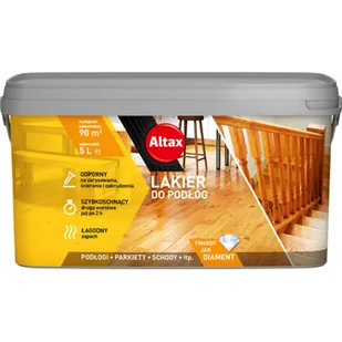 ALTAX Lakier  do podłóg twardy jak diament 5 l palisander półmat - Lakiery do drewna - miniaturka - grafika 1