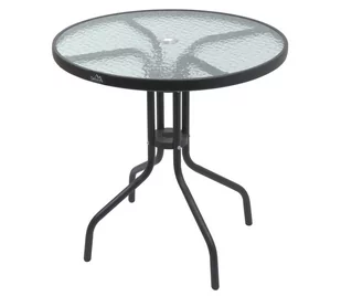 Stół ogrodowy śr. 70 cm czarny - Stoły ogrodowe - miniaturka - grafika 1