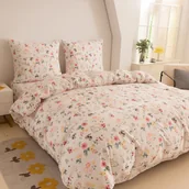 Pościel - Pościel Bawełniana 140X200 Kwiaty Królik - miniaturka - grafika 1