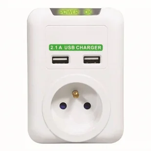 Listwa zasilająca Logo Cordless listwa zasilająca 1 gniazdko biała Logo 2x USB - Listwy zasilające - miniaturka - grafika 3