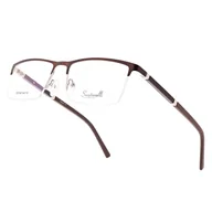 Okulary korekcyjne, oprawki, szkła - Oprawki okularowe żyłkowe prostokątne korekcyjne SANTARELLI na teleskopach STSA1 Brązowy - miniaturka - grafika 1