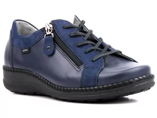 Wygodne półbuty damskie AXEL1814 - tęgość H, granatowe - Półbuty damskie - miniaturka - grafika 1