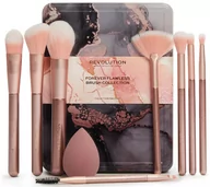 Pędzle do makijażu - Makeup Revolution Forever Flawless zestaw pędzli z etui - miniaturka - grafika 1