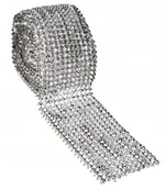 Scrapbooking - TAŚMA CYRKONIE PAS DIAMENTOWY STOŻEK 4Mx10 CM - miniaturka - grafika 1