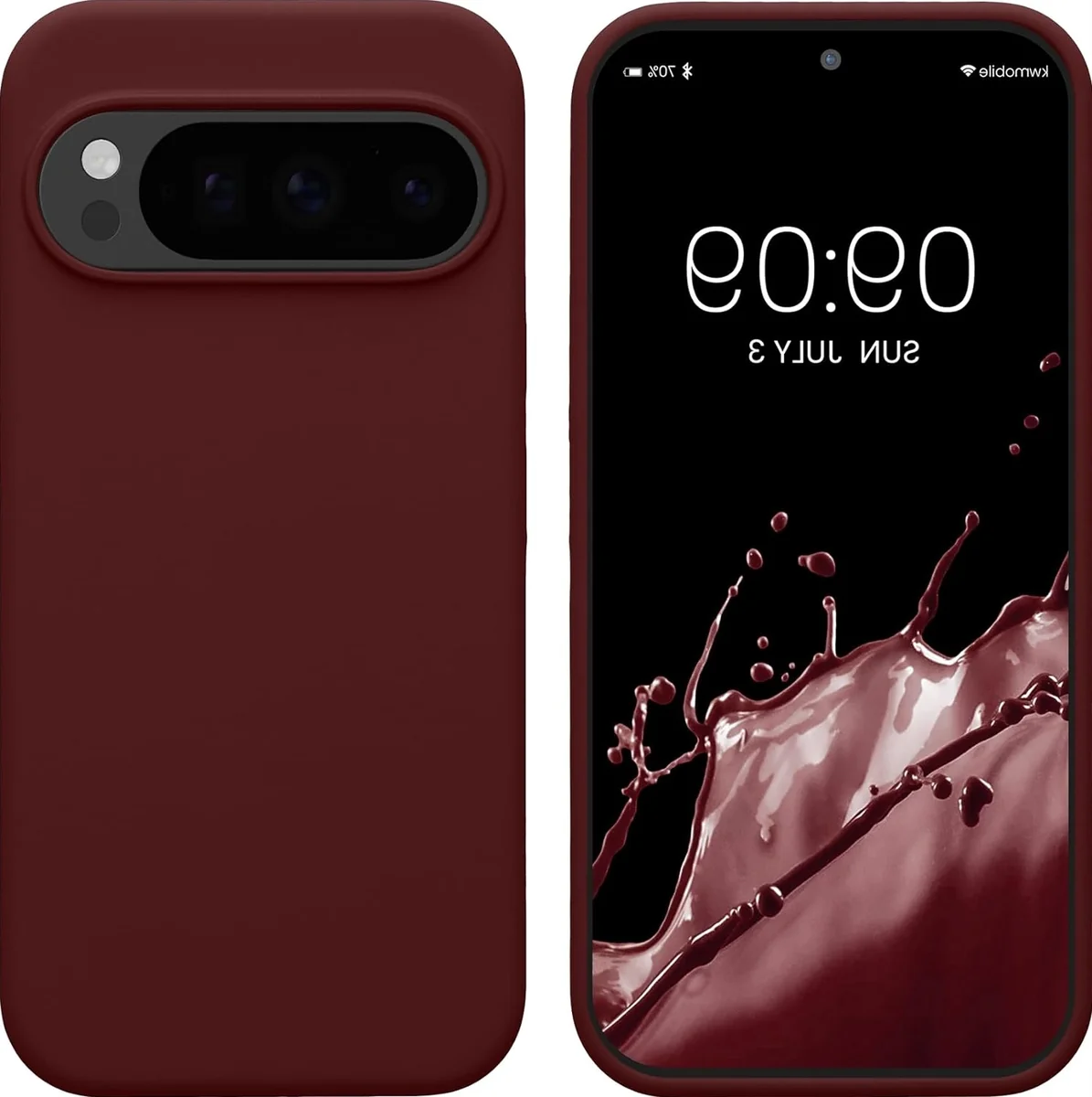 Etui silikonowe matowe do telefonu kolor bordo fiolet wytrzymale elastyczne
