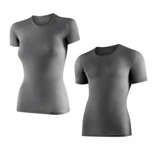 Koszulka termoaktywna unisex Brubeck SS10540 szary - Koszulki sportowe męskie - miniaturka - grafika 1
