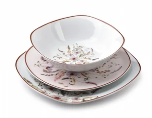 Komplet obiadowy Lea Beige 18 el. - Talerze - miniaturka - grafika 1