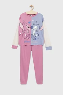 United Colors of Benetton piżama dziecięca x Disney kolor różowy wzorzysta - Piżamy dla dziewczynek - miniaturka - grafika 1