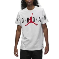 Koszulki męskie - Koszulka męska Nike DV1445100 JORDAN AIR STRETCH Biała - miniaturka - grafika 1
