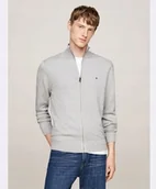 Swetry męskie - Sweter FULL ZIP Tommy Hilfiger Szary r. M - miniaturka - grafika 1