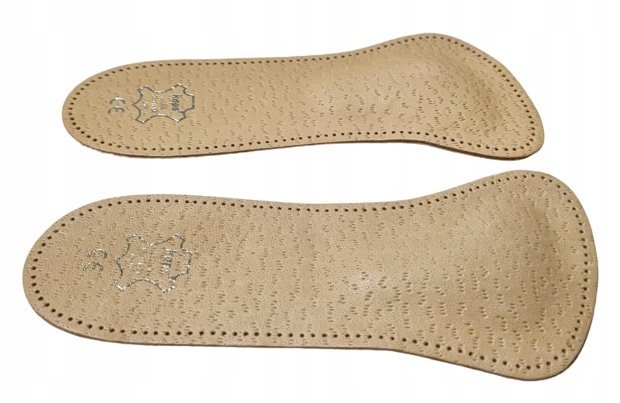 KAPS WKŁADKI ORTOPEDYCZNE SKÓRZANE BRĄZ S7O