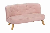 Łóżka dla dzieci i młodzieży - Sofa dla dzieci somebunny brudny róż welurowa - miniaturka - grafika 1