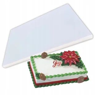 Podkład pod tort styrodur biały gruby podkładka na ciasto święta 45x35 cm - Dodatki do ciast w proszku - miniaturka - grafika 1