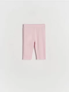 Spodnie i spodenki dla dziewczynek - Reserved - Krótkie legginsy - różowy - grafika 1