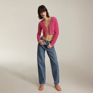 Spodnie damskie - Reserved Jeansy mom - Niebieski - grafika 1