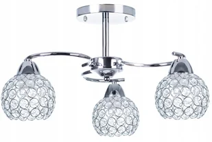 Lampa Wisząca Zwis Chrom Kryształki i Diamenty e27 - Lampy sufitowe - miniaturka - grafika 1