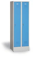 Szafki BHP - Kovona Metalowa szafka ubraniowa na cokole, niebieskie drzwi, zamek cylindryczny A54180.2.B5.2.2 - miniaturka - grafika 1