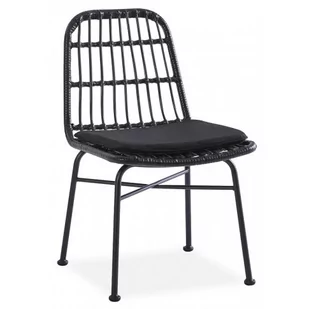 Rattanowe krzesło tarasowe Afrodyta - popielate - Fotele i krzesła ogrodowe - miniaturka - grafika 1