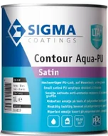 Farby wewnętrzne - Farba do mebli Emalia poliuretanowa SIGMA CONTOUR AQUA PU Satin LN 1l - miniaturka - grafika 1
