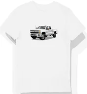 Koszulki męskie - Koszulka męska biała z motywem potężnego Silverado XL - miniaturka - grafika 1