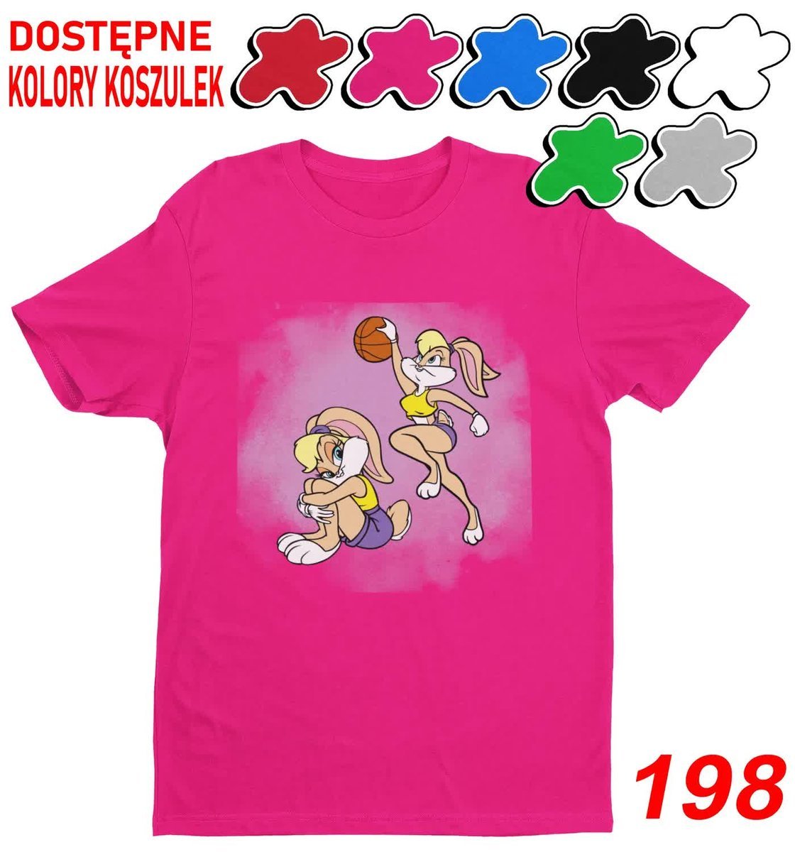Dziecięca Koszulka T-Shirt Z Nadruki.Duży Wybór Królik Bugs Lola-M 134-140