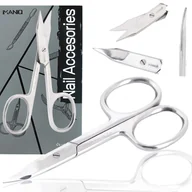 Akcesoria do paznokci - Nożyczki do paznokci skórek proste ostrza kosmetyczne manicure pedicure stal gabinet SPA srebrne - miniaturka - grafika 1