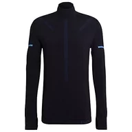 Bluzy męskie - adidas Męska bluza Pk Midlayer M, czarny/niebieski (blok, S - miniaturka - grafika 1