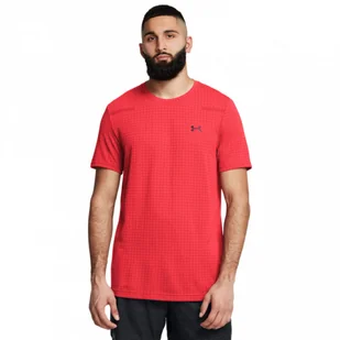 Męska koszulka treningowa Under Armour Vanish Seamless Grid SS - czerwona - UNDER ARMOUR - Koszulki sportowe męskie - miniaturka - grafika 1