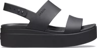Sandały damskie - Crocs Sandały sportowe damskie Brooklyn Low Wedge czarne 39-40 - miniaturka - grafika 1