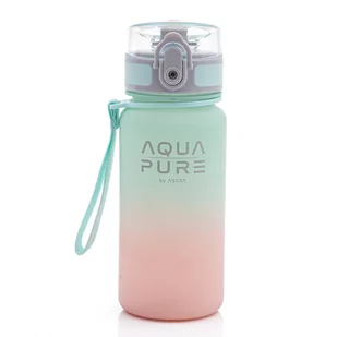 Bidon Aqua Pure 400ml Astra Miętowo/Różowy - Shakery i bidony sportowe - miniaturka - grafika 1