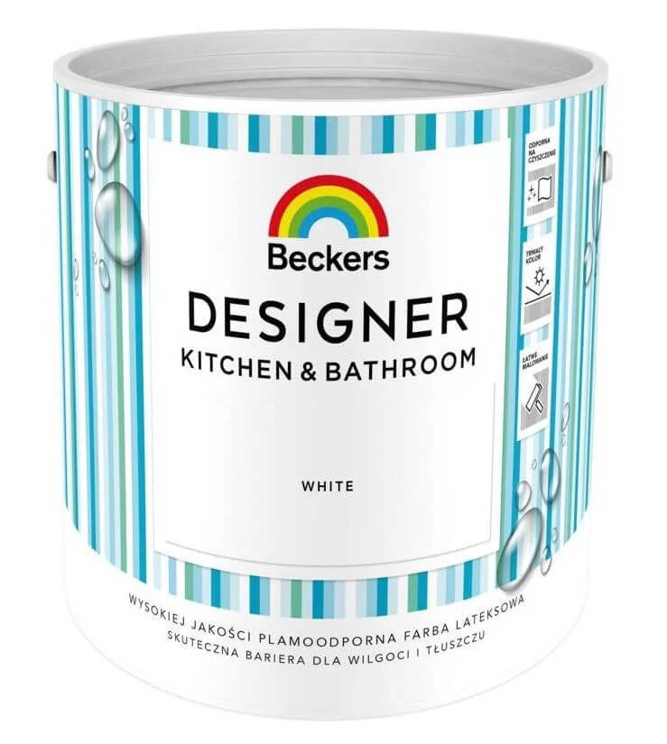 Beckers Emulsja Designer Kitchen&Bathroom white 2,5l 06550