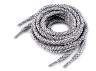 Sznurówki do butów, bluz,130 cm, biało-szary - Akcesoria obuwnicze Sznurówki do butów, bluz,130 cm, biało-szary - Akcesoria obuwnicze - miniaturka - grafika 1