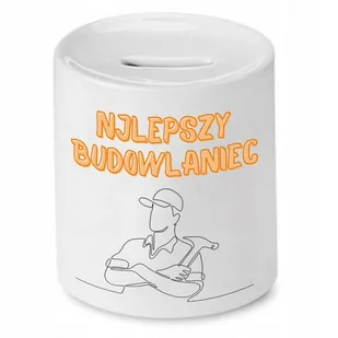 SKARBONKA DLA BUDOWLAŃCA NAJLEPSZY BUDOWLANIEC z Nadrukiem ze Zdjęciem - Skarbonki - miniaturka - grafika 1