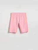 Sukienki i spódniczki dla dziewczynek - Reserved - Bawełniane szorty kolarki - różowy - miniaturka - grafika 1