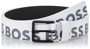 BOSS Pasek męski, White100, 90 - Paski - miniaturka - grafika 1