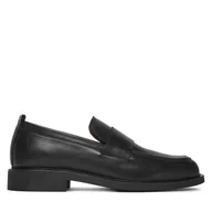 Półbuty męskie - Półbuty Calvin Klein SQ RUBBER LOAFER HM0HM01901 Czarny - miniaturka - grafika 1