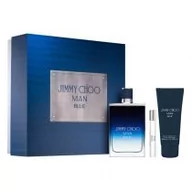 Zestawy perfum męskich - Jimmy Choo Man Blue zestaw 100 ml Edt 100 ml + Edt 7,5 ml + Balsam po goleniu 100 ml dla mężczyzn - miniaturka - grafika 1